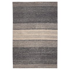 India Moroccan Over Size Rug - Wool Brown Ivory Design - 96581