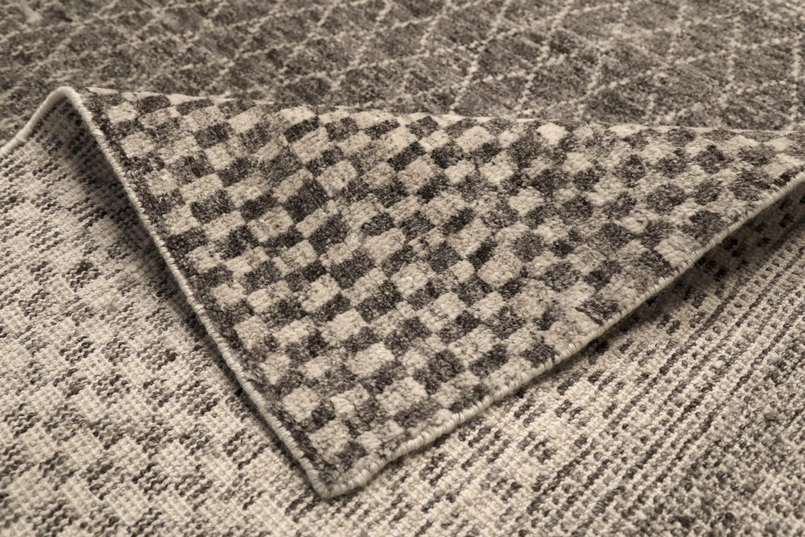 Indiano Tappeto India Moroccan Over Size - Lana Marrone Avorio Design - 96590 in vendita