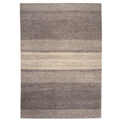 India Moroccan Over Size Rug - Wool Brown Ivory Design - 96590