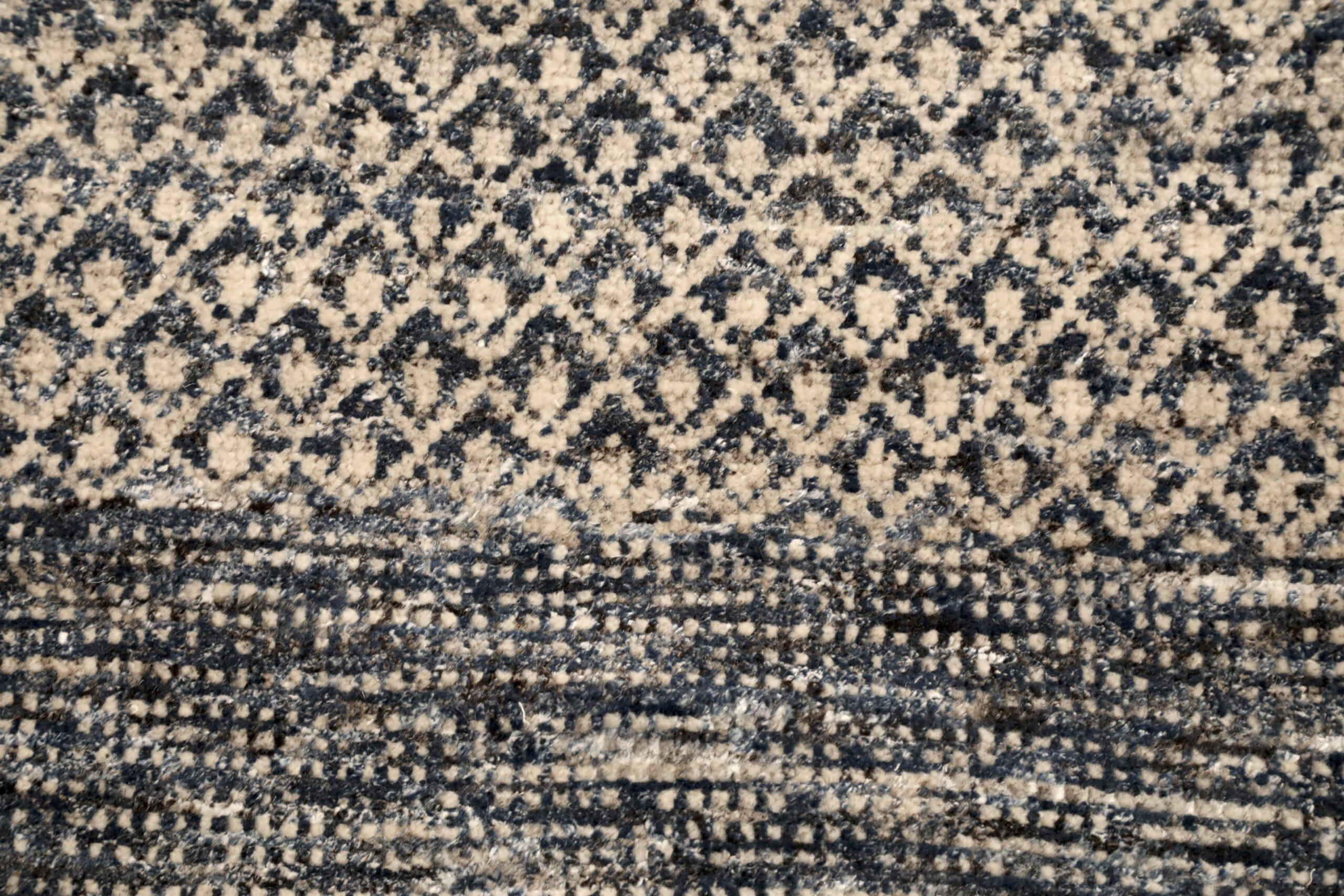 India Moroccan Over Size Rug - Wool Brown Ivory Design - 96592 In Excellent Condition For Sale In Dallas, TX
