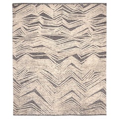 India Moroccan Over Size Rug - Wool Brown Ivory Design - 96600