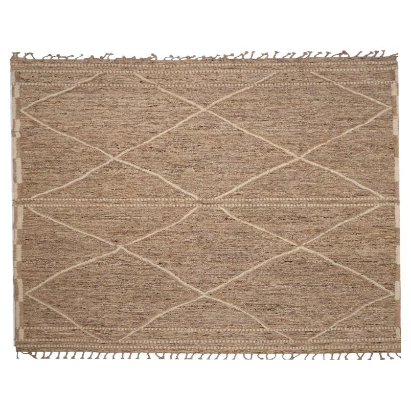 Tappeto India Moroccan Over Size - Lana Marrone Avorio Design - 96623