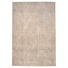 India Moroccan Over Size Rug - Wool Brown Ivory Taupe Design - 96603
