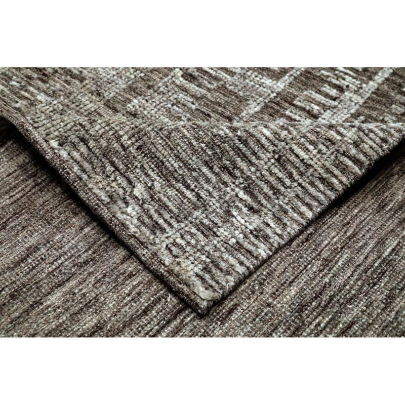 India Moroccan Over Size Teppich - Wolle Brown Taupe Design - 94458 (Indisch) im Angebot