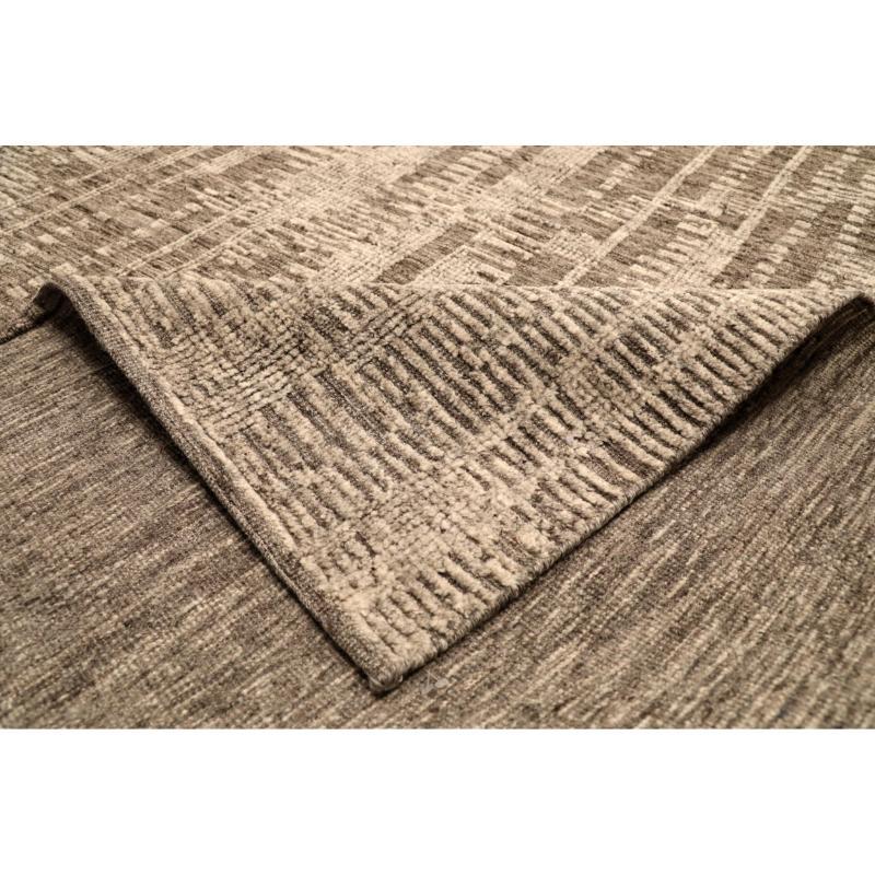 India Moroccan Over Size Teppich - Wolle Brown Taupe Design - 94477 (Indisch) im Angebot