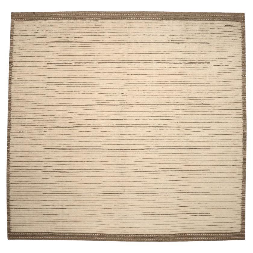 Indien Marokkanisch Over Size Teppich - Wolle Elfenbein Design - 94463
