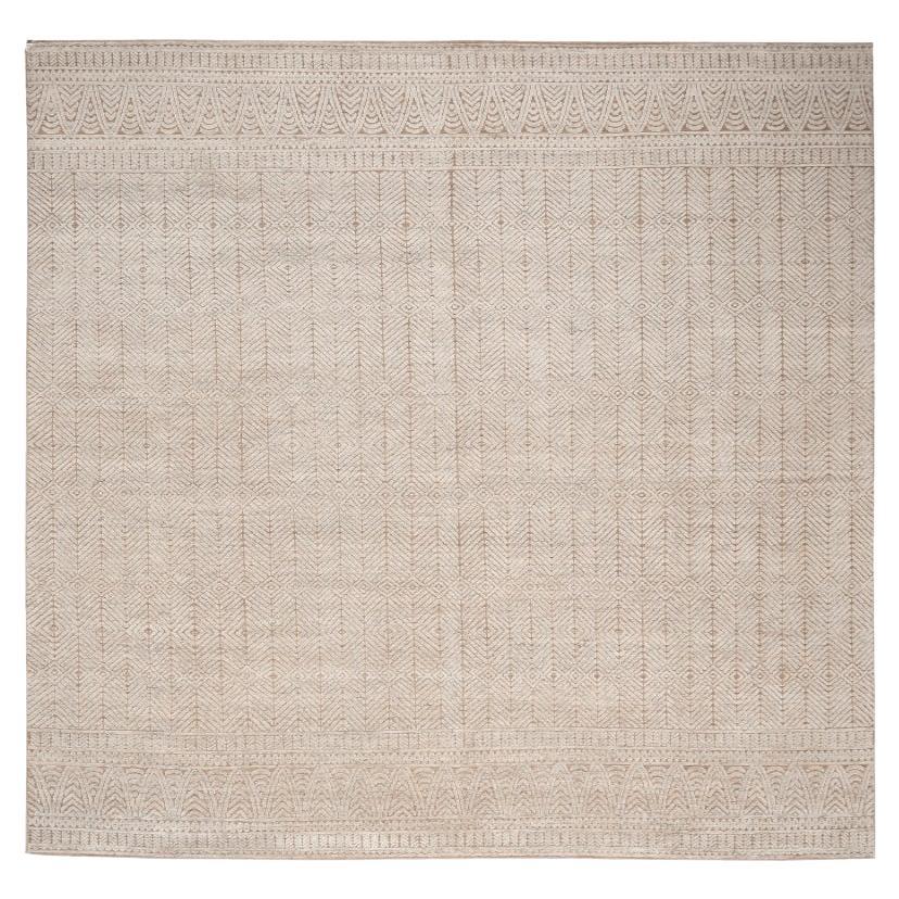 Indien Marokkanisch Over Size Teppich - Wolle Elfenbein Design - 94469