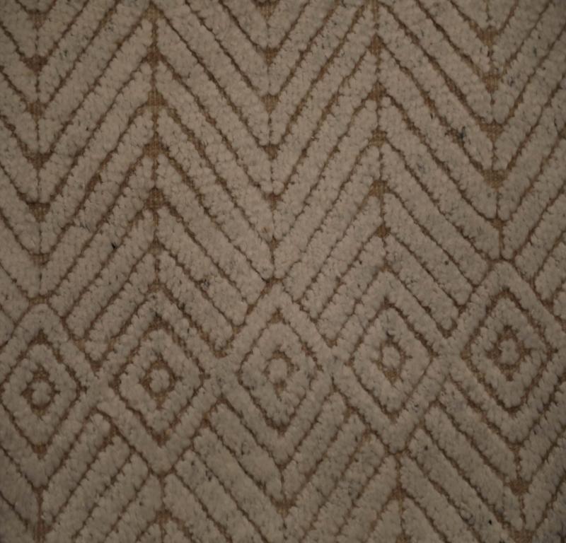 Indien Marokkanisch Over Size Teppich - Wolle Elfenbein Design - 94486 (Indisch) im Angebot
