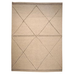 Indien Marokkanisch Over Size Teppich - Wolle Elfenbein Design - 96562