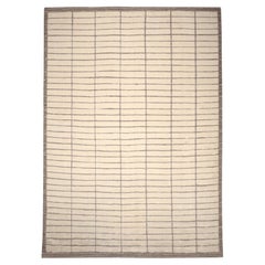 India Moroccan Over Size Rug - Wool Ivory Design - 96593