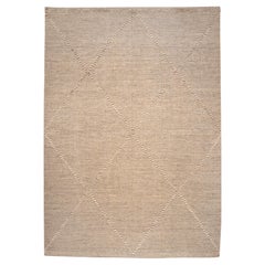 India Moroccan Over Size Rug - Wool Ivory Taupe Design - 96568