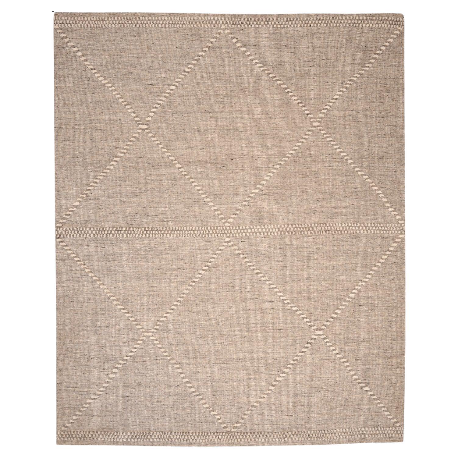 Marokkanischer Over Size-Teppich in Übergröße aus Wolle in Taupe in Indien - 96598