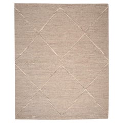 India Moroccan Over Size Rug - Wool Taupe Design - 96598
