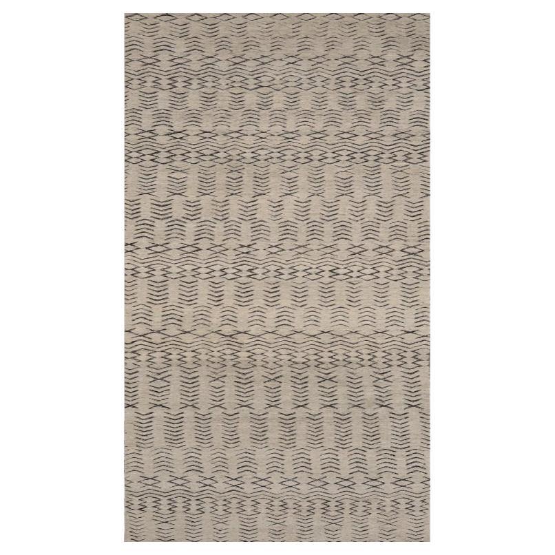 Tappeto runner marocchino dell'India, circa 1990 - Lana, marrone, avorio - 99531