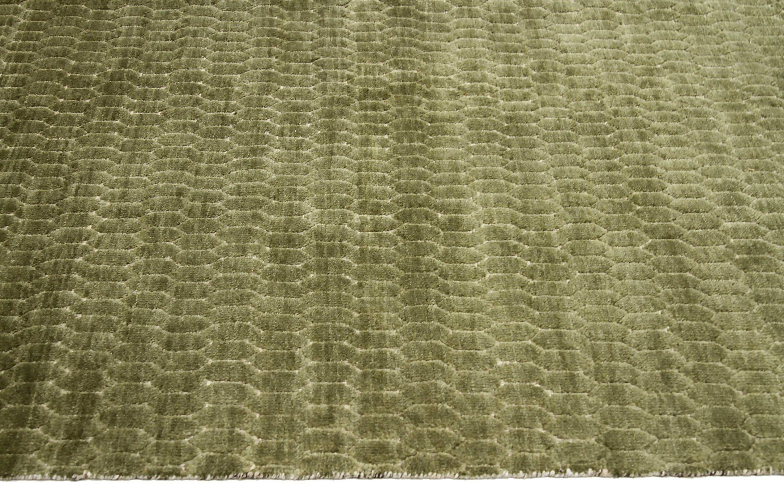 Indien Petit tapis indien Moss vers 1990 - Design vert laine - 90607 en vente