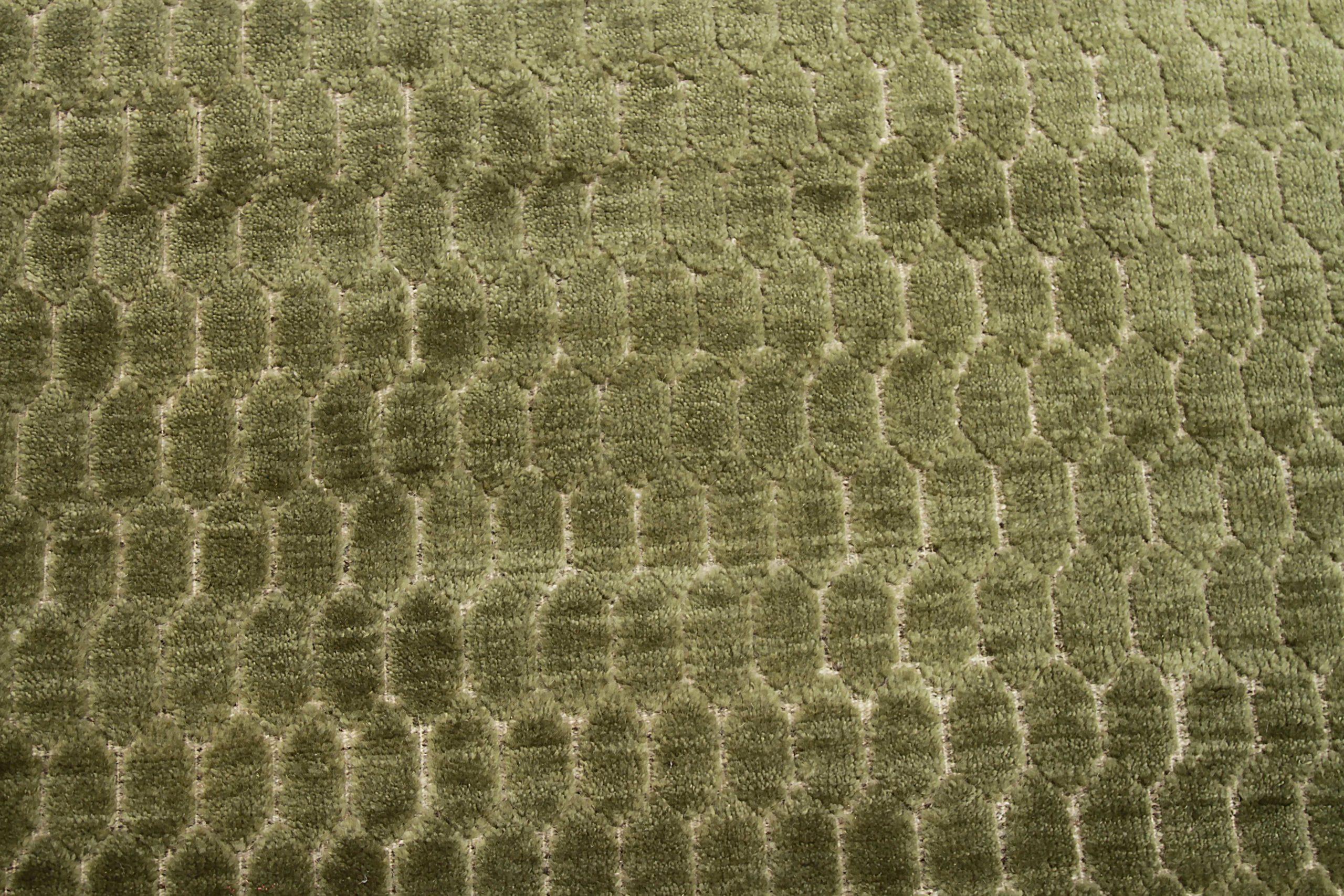 20ième siècle Petit tapis indien Moss vers 1990 - Design vert laine - 90607 en vente