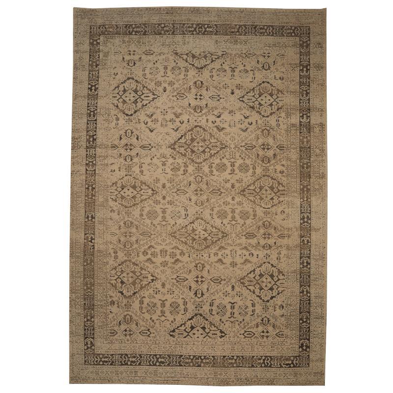 Indien Oushak Area Rugs - Wolle Brown Taupe Design -