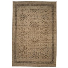 Tappeti India Oushak - Design Marrone Taupe in lana -