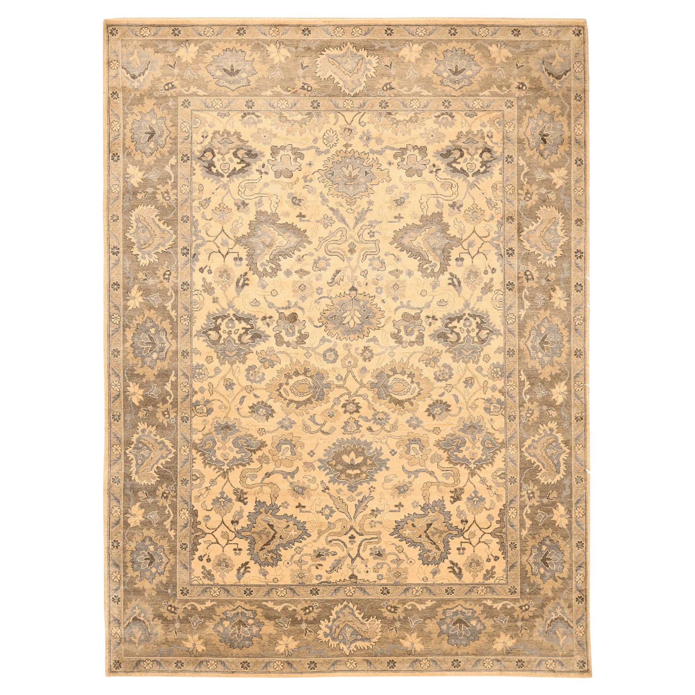 Indien Oushak Area Rugs - Wolle Brown Gelb Design - 94167