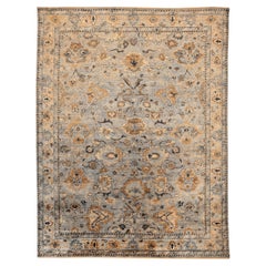 Tappeti India Oushak - Lana Grigio Avorio Giallo - 94097
