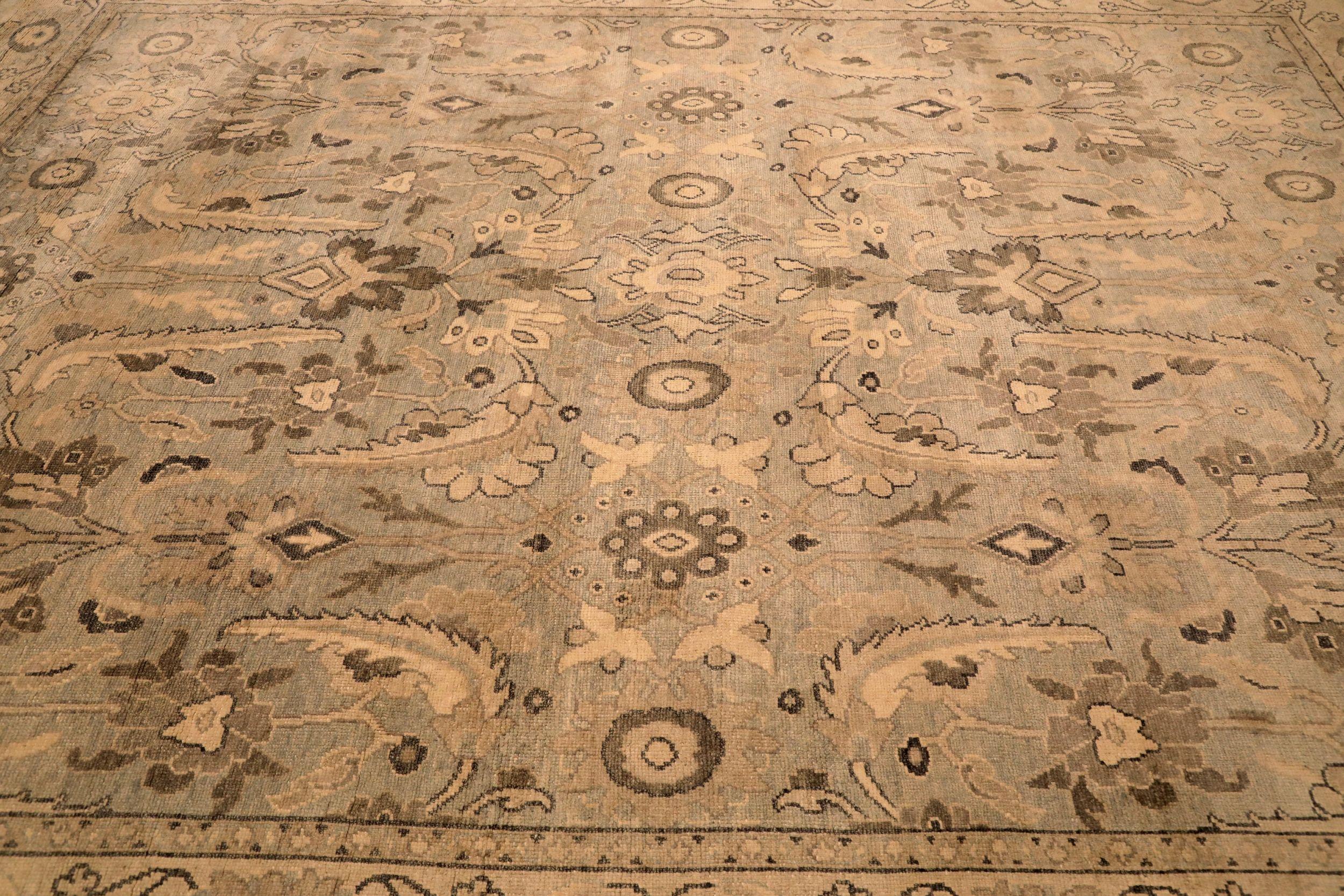 Oushak-Teppiche aus Indien - Wolle in elfenbeinfarbenem Design - 94100 im Zustand „Hervorragend“ im Angebot in Dallas, TX