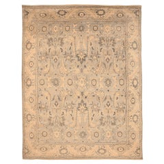 India Oushak Area Rugs - Wool Ivory Design - 94100