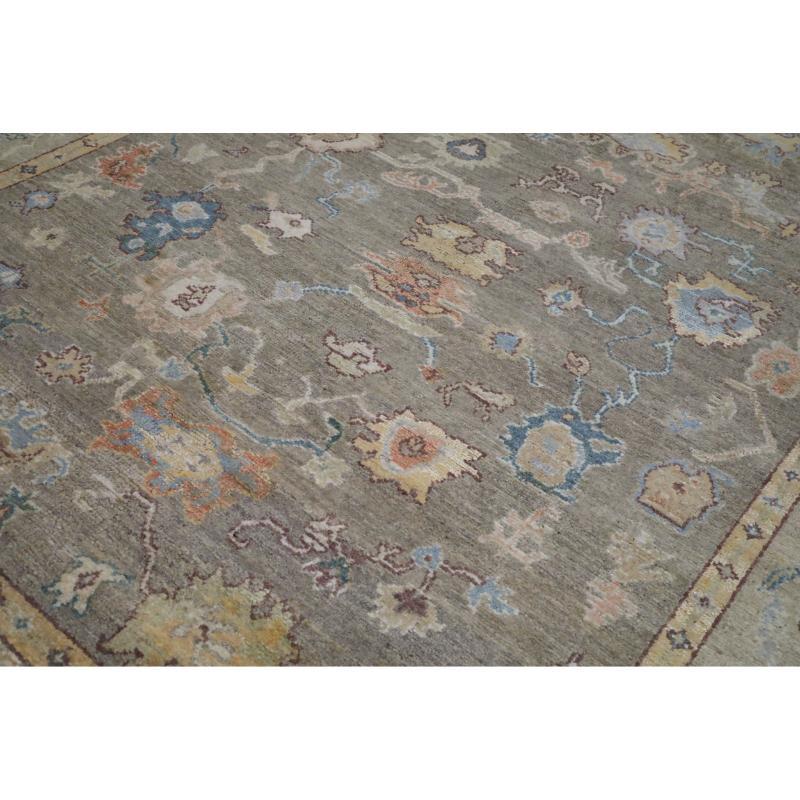 Moderno Tappeti India Oushak - Lana Taupe Yellow Design - 94489 in vendita