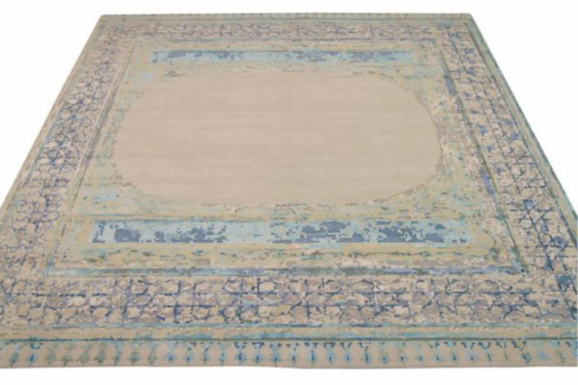 Discover the elegance of India item featuring Over Size Rug in Circa 1990. Designed with Wool and BlueGreenIvoryPurpel, this exclusive design is perfect for enhancing your space.