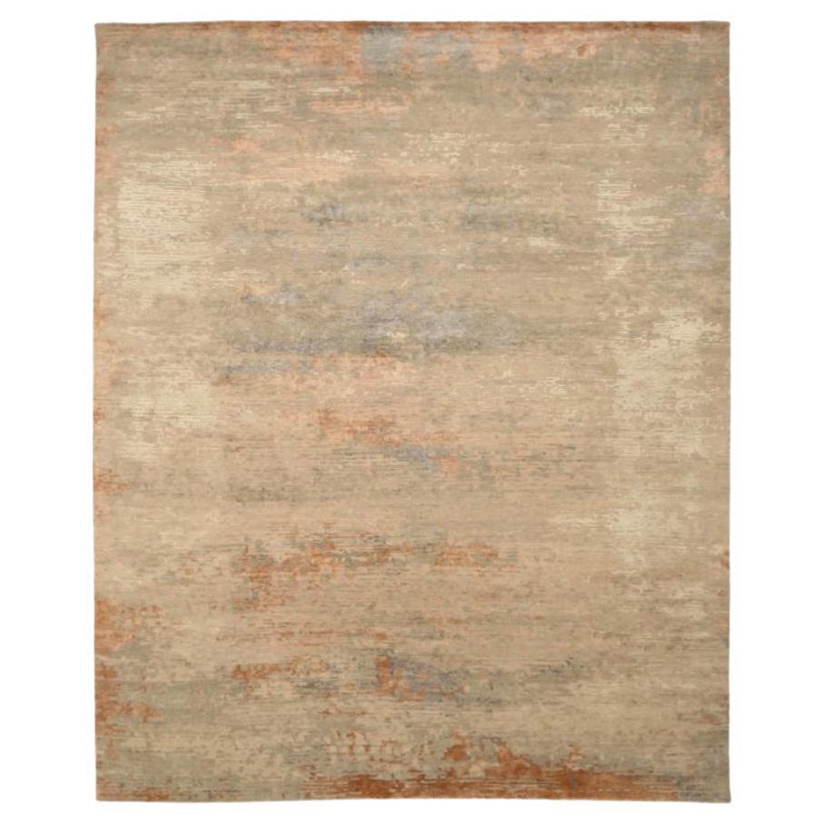 Tapis Inde Circa 1990 - Laine Ivoire Rose Design - 91652