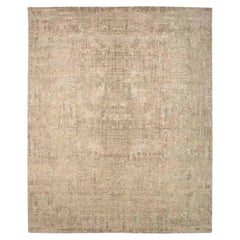 Tappeto India Over Size Circa 1990 - Lana Avorio Taupe Design - 91696