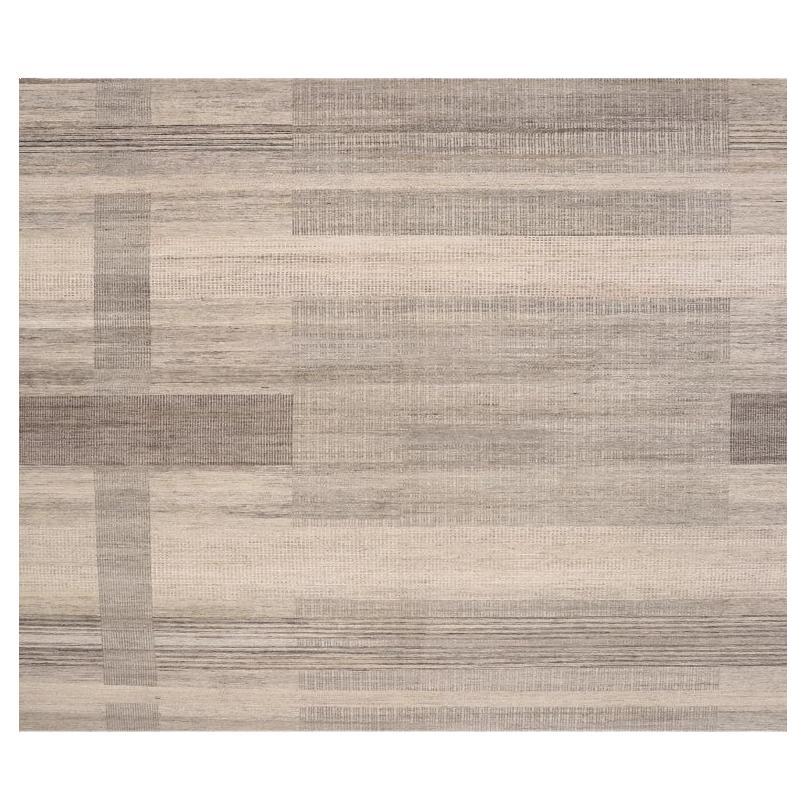 India Over Size Teppich - Wolle Braun Elfenbein Design - 98066