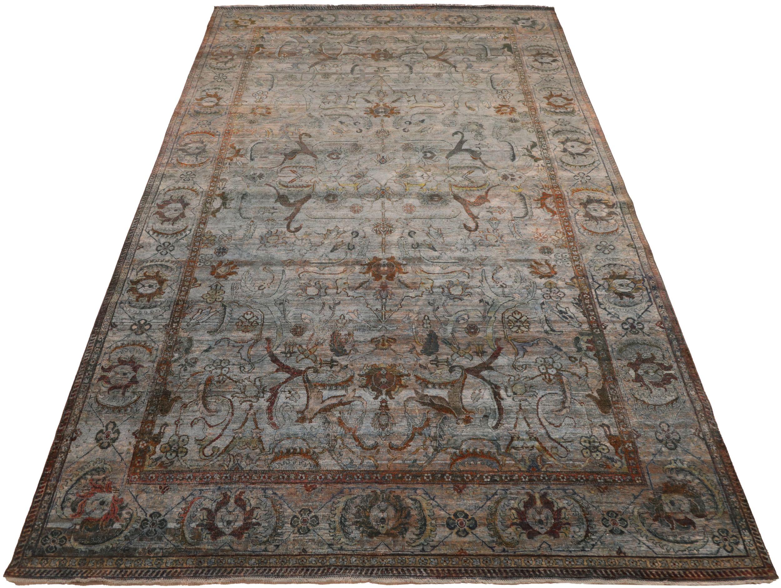 Découvrez l'élégance de l'Inde Overdye qui met en vedette les tapis de zone de Circa 1990. Conçu avec de la laine et du BlueBrown, ce design exclusif est parfait pour mettre en valeur votre espace.