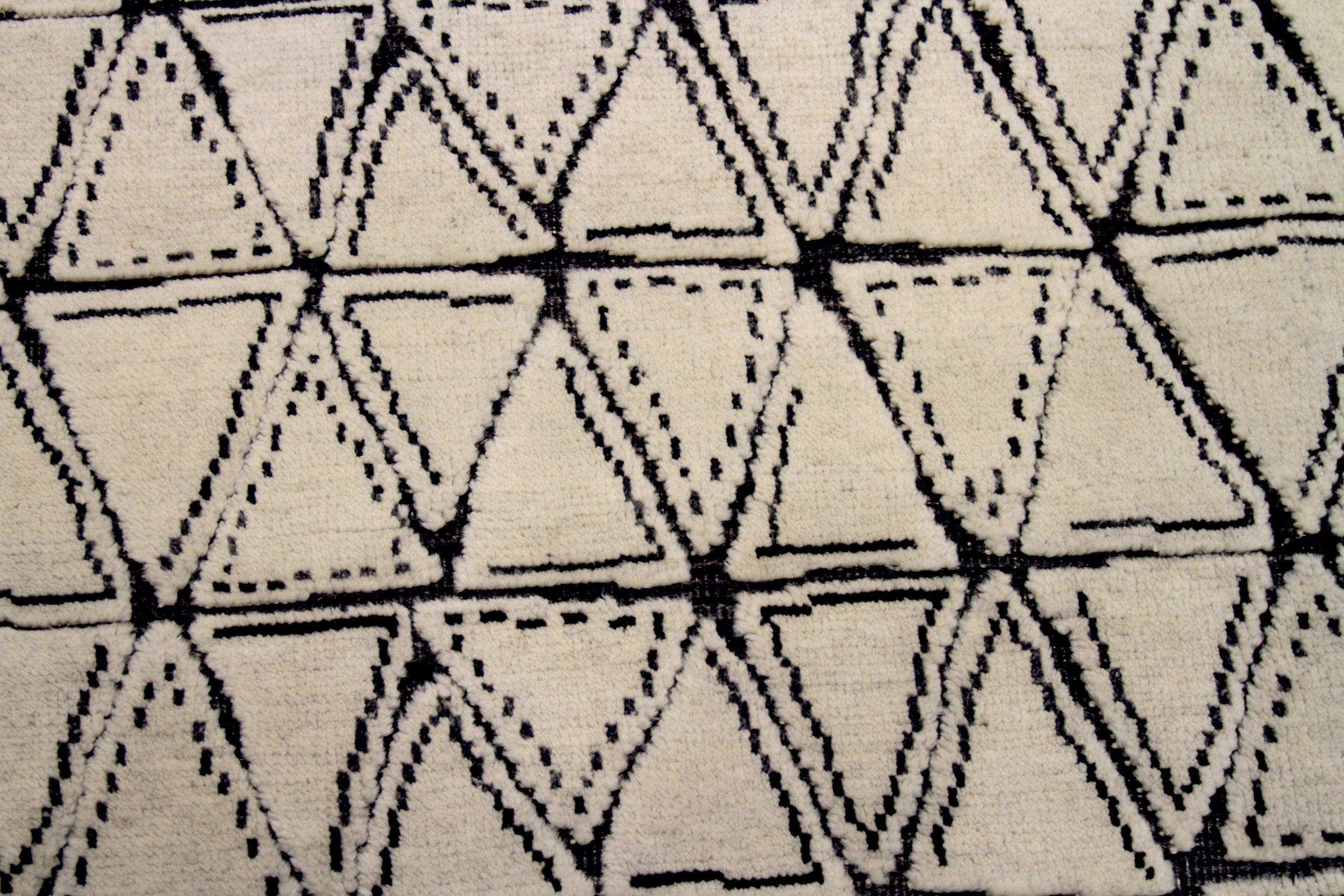 Indien Pyramide Kleiner Teppich CIRCA 1990 - Wolle Braun Elfenbein Design - 90612 (20. Jahrhundert) im Angebot