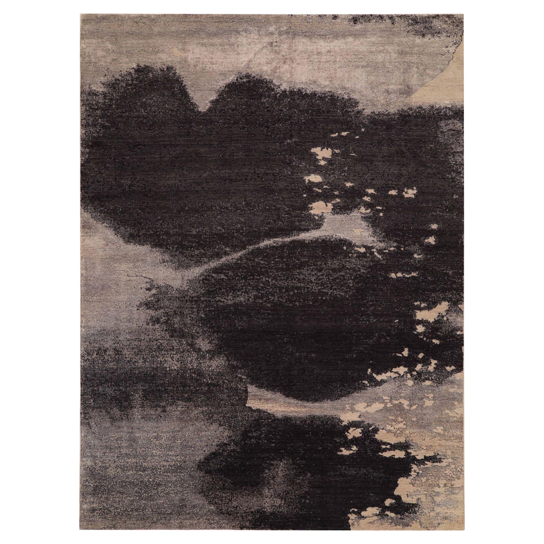 India Rug Star Area Rugs - Wolle Braun Elfenbein Taupe Design - 93576 im Angebot