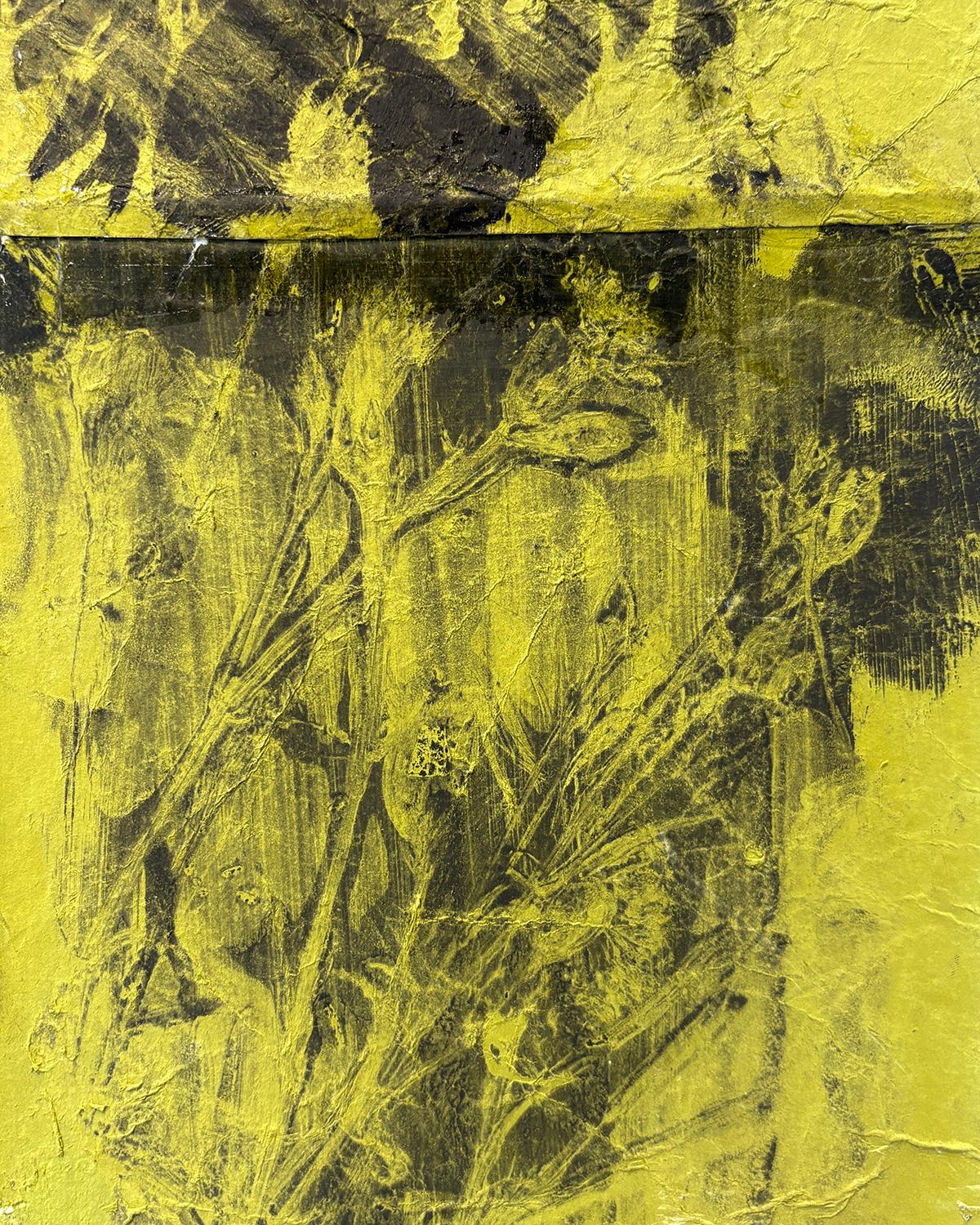 Coyote (Pintura figurativa surrealista negra, verde y azul) 5