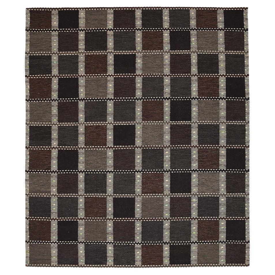 Tappeti India Scandinavian Area Rugs - Lana Marrone Avorio Design - 92367