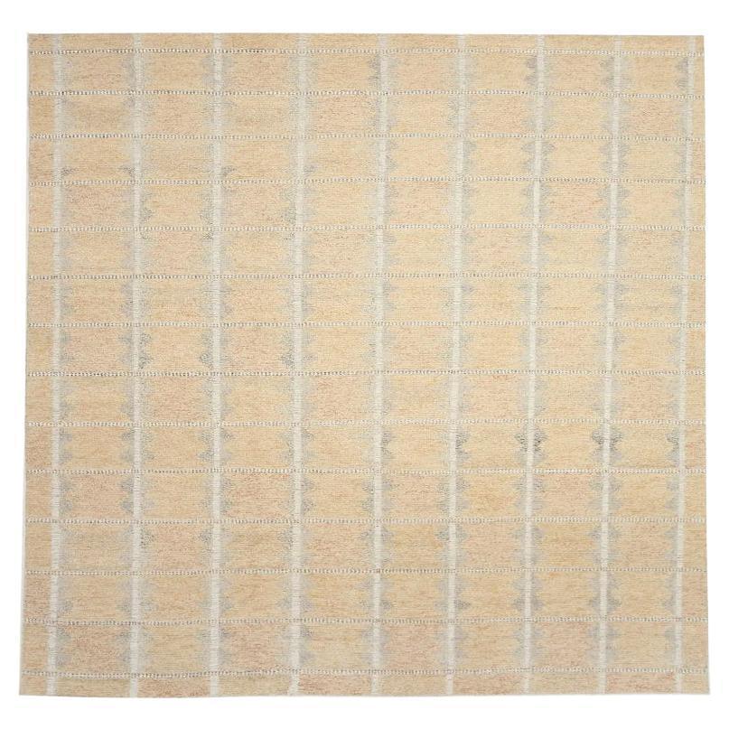 Indiano Tappeti India Scandinavian Area Rugs - Lana Marrone Avorio Design - 92616 in vendita