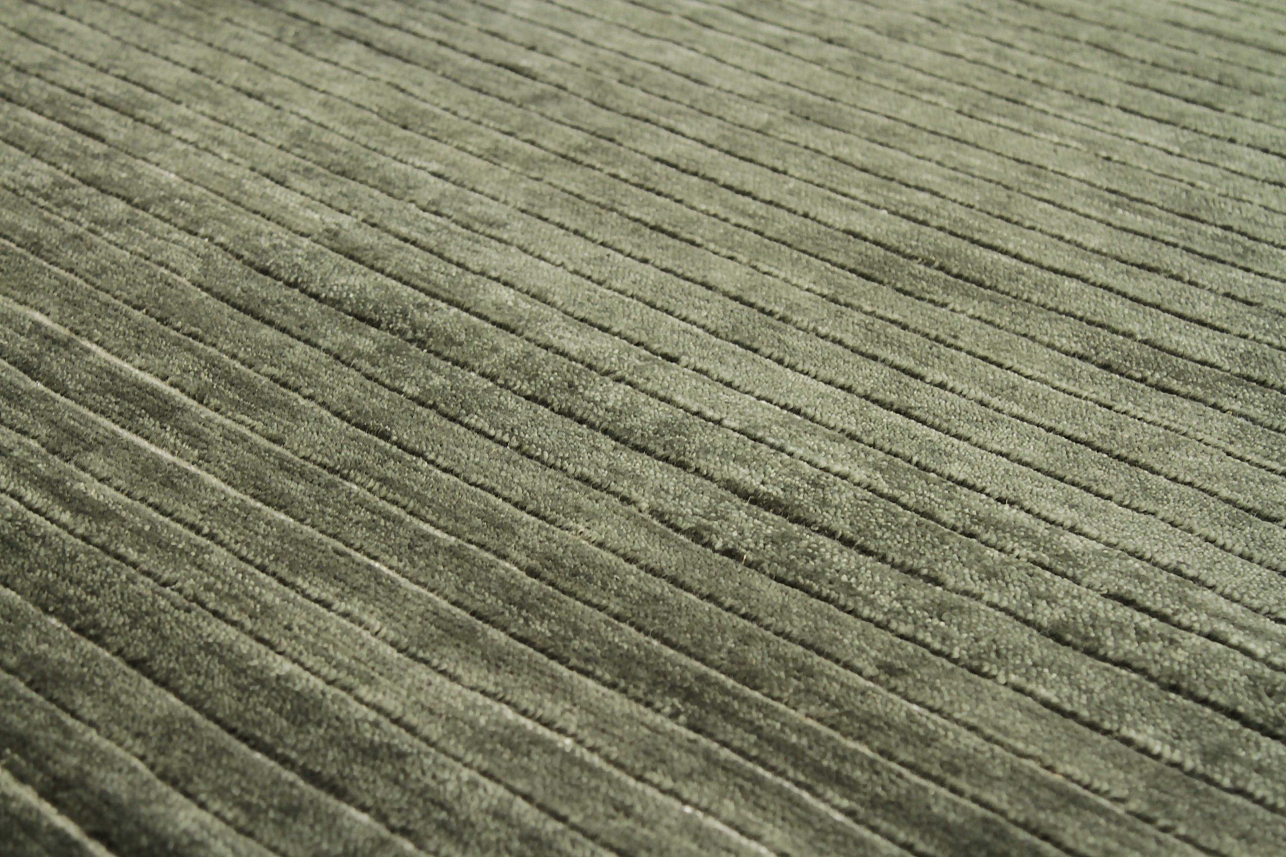 Alfombra India Seaweed Small Circa 1990 - Lana Marrón Ivory Taupe Design - 90606 en Excelente estado para la venta en Dallas, TX
