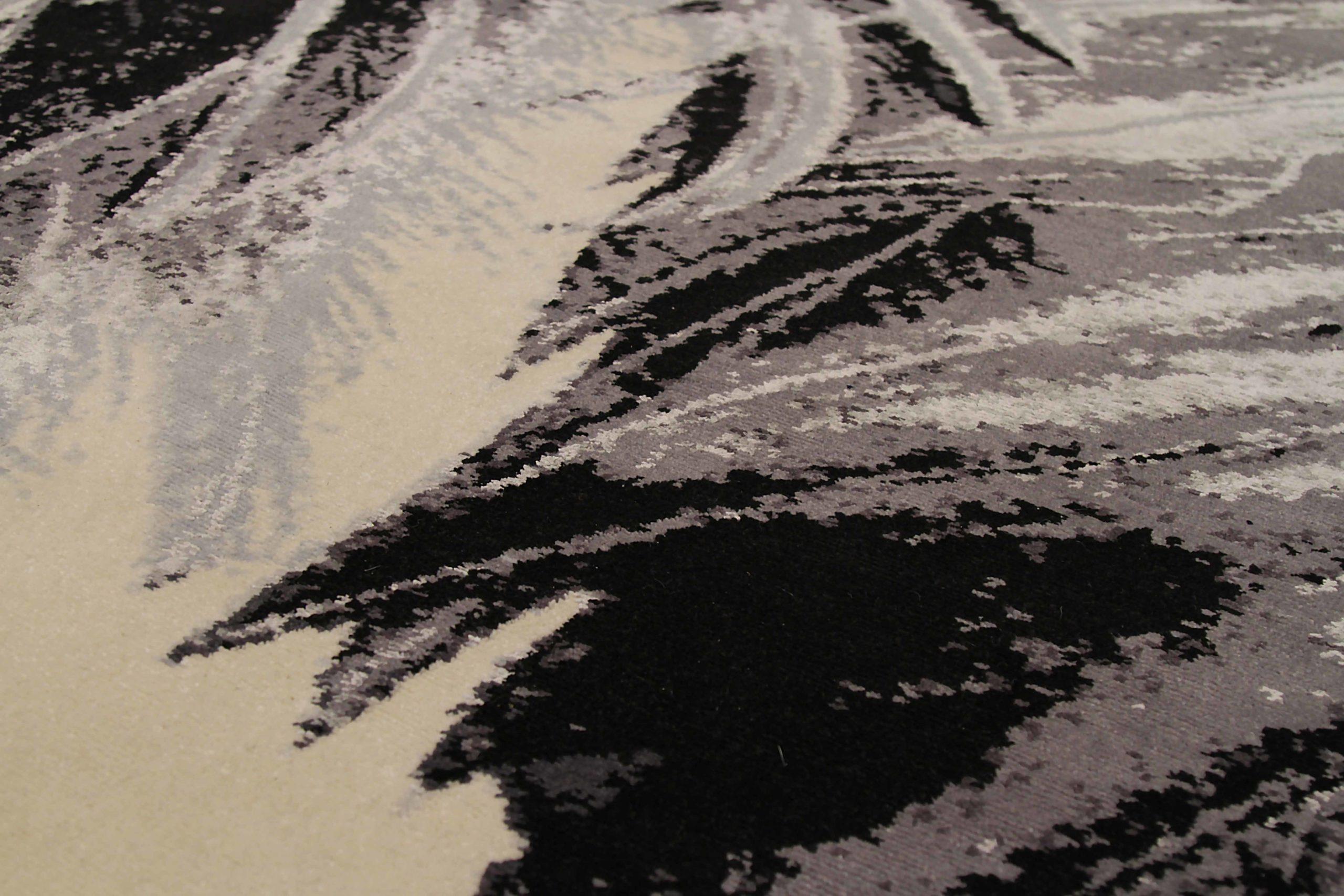 Indien Kleiner Teppich CIRCA 1990 - Wolle Braun Grau Elfenbein Design - 90669 im Zustand „Hervorragend“ im Angebot in Dallas, TX