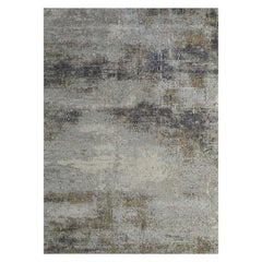 Indien Small Rug CIRCA 1990 - Wolle Braun Elfenbein Taupe Gelb Design - 90635