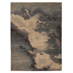 India Small Rug - Wool Brown Ivory Design - 93629