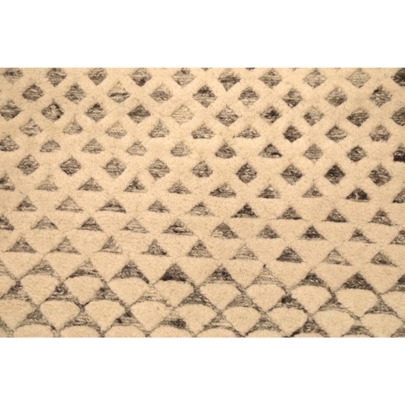 Indien Kleiner Teppich - Wolle Braun Elfenbein Design - 98036 (Handgeknüpft) im Angebot