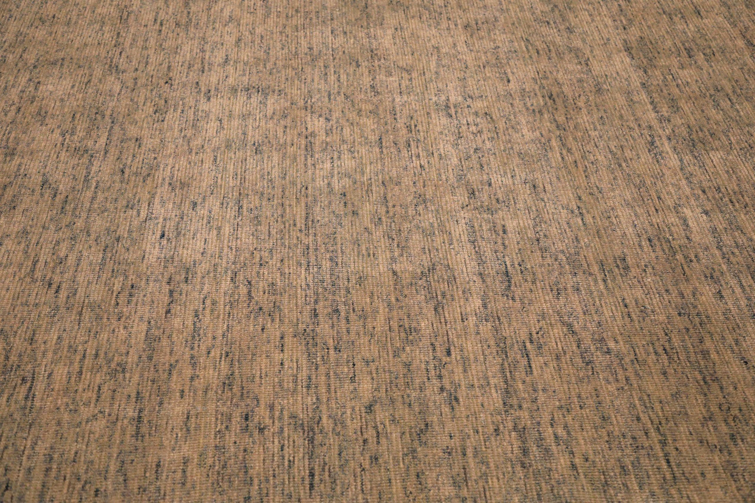 Indian India Solid Area Rugs - Wool Brown Design - 93739 For Sale