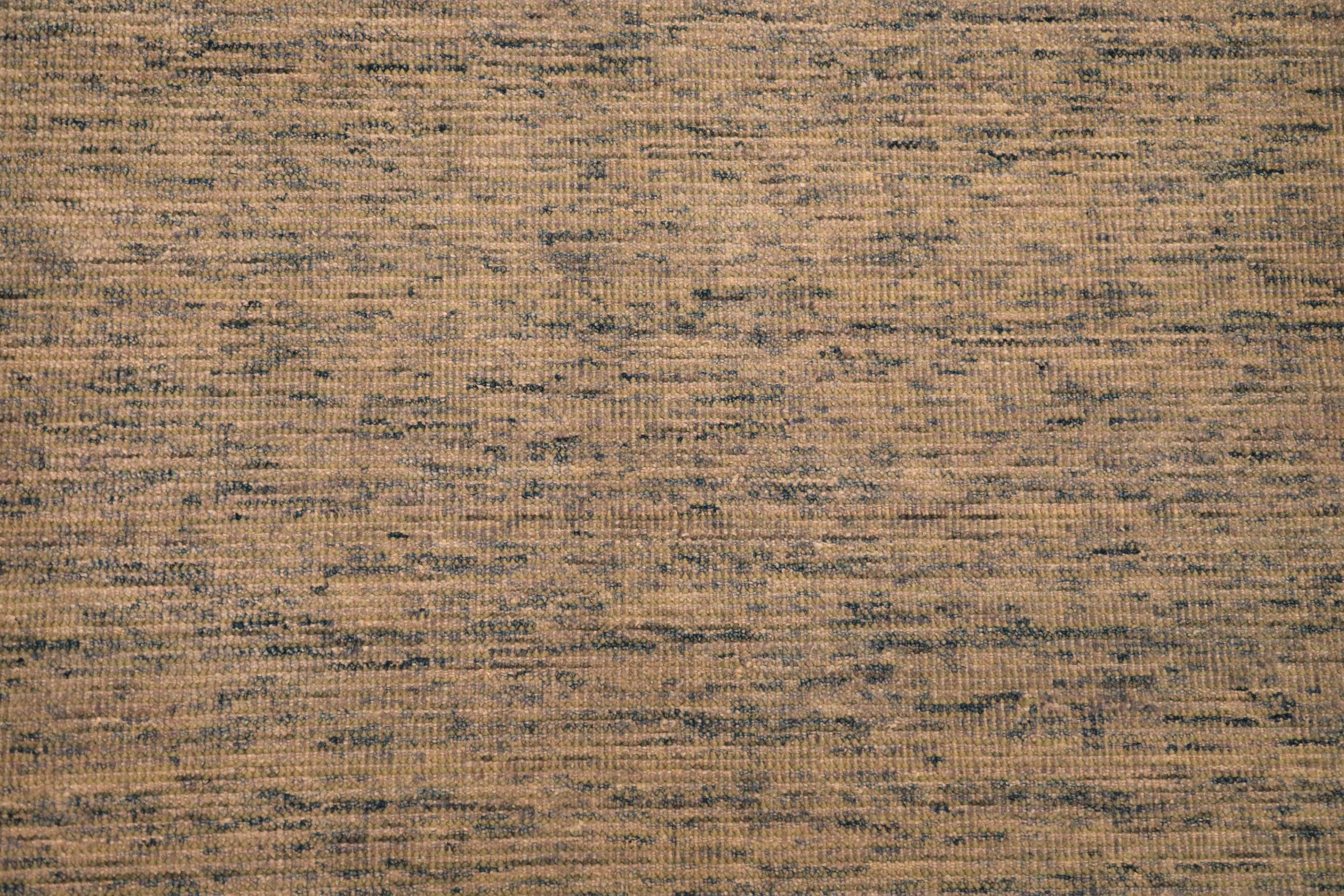 India Solid Area Rugs - Wool Brown Design - 93739 In Excellent Condition For Sale In Dallas, TX