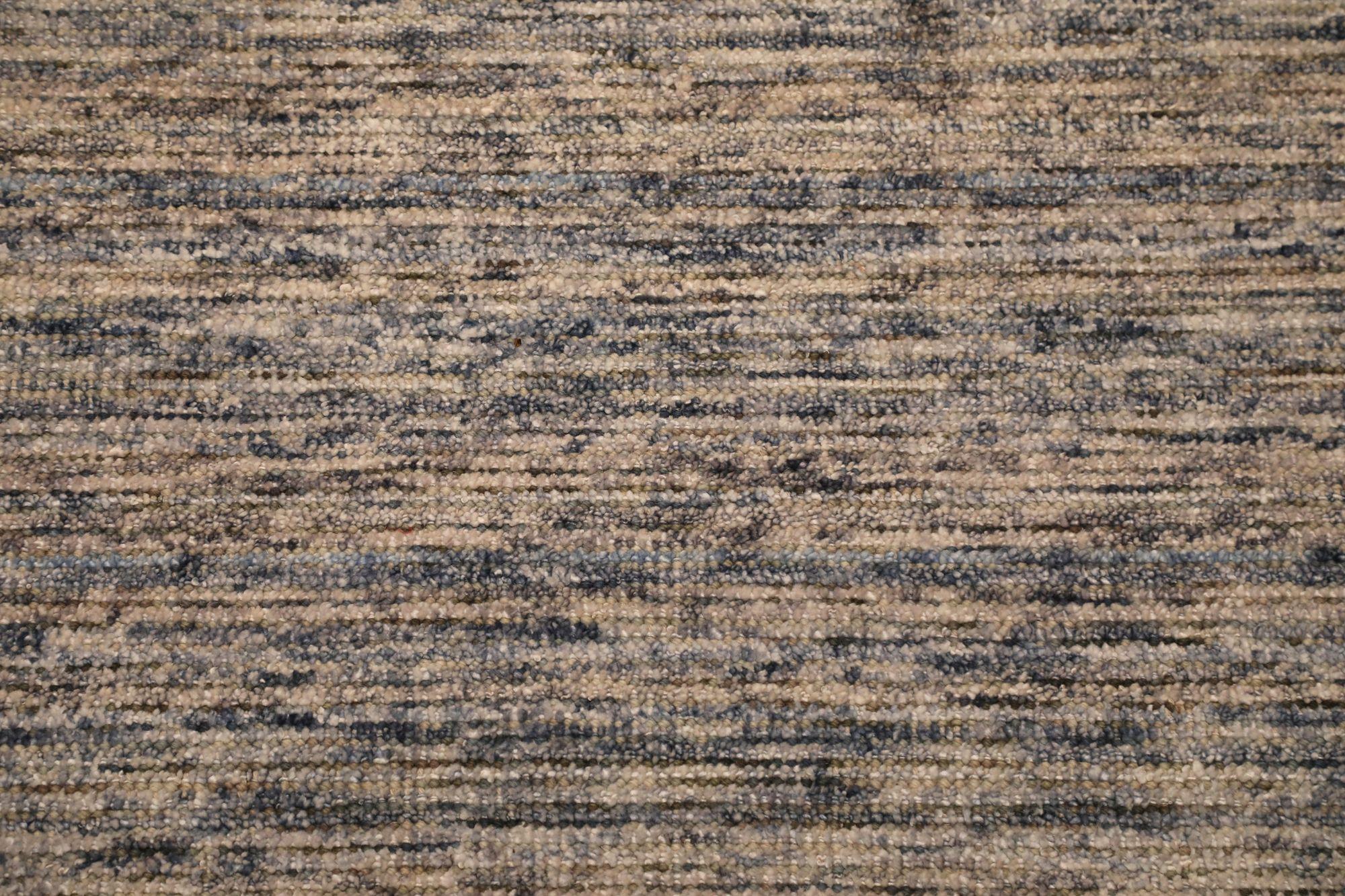 Indien Solide Bereich Teppiche - Wolle Grau Elfenbein Design - 93725 im Zustand „Hervorragend“ im Angebot in Dallas, TX