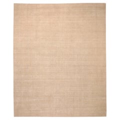 India Solid Area Rugs - Wool Ivory Design - 93683
