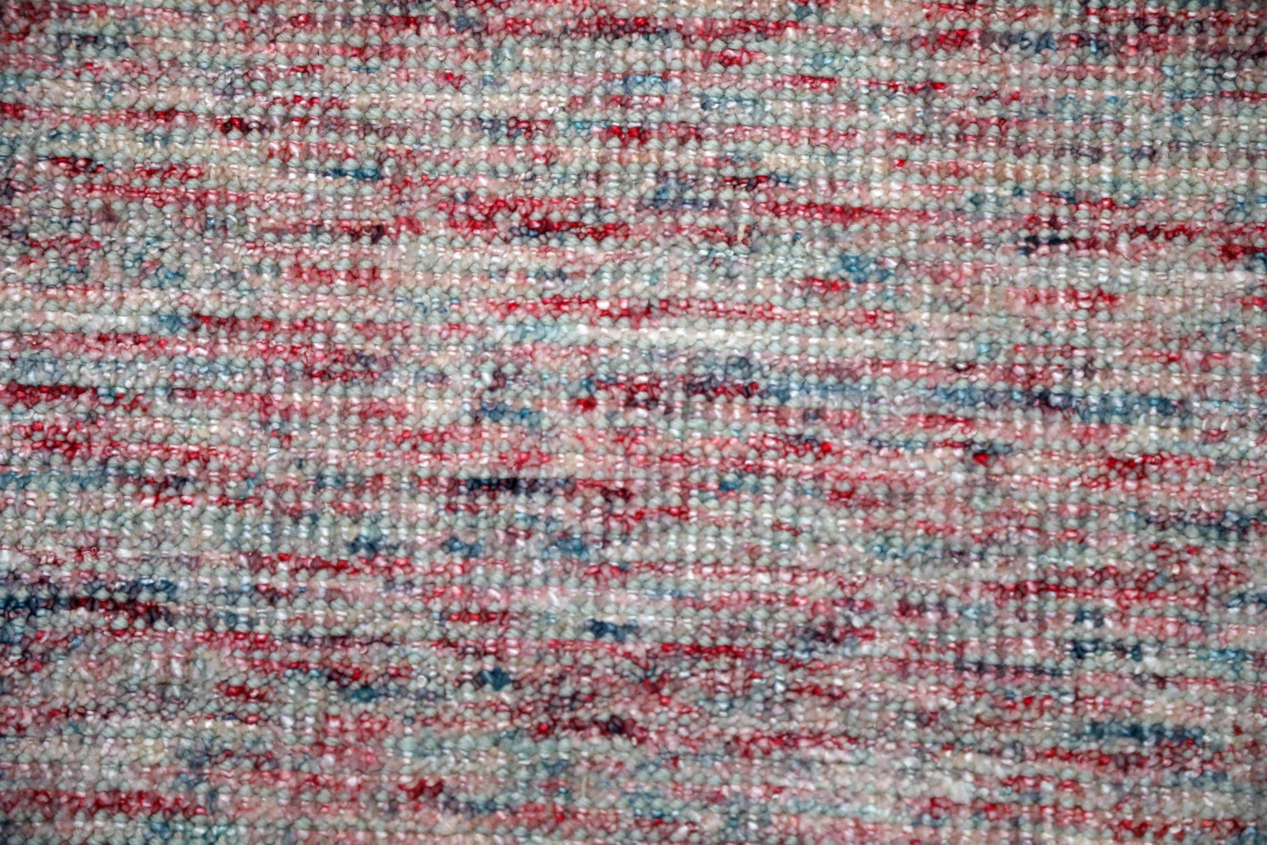 Indien Solid Over Size Teppich - Wolle Blau Elfenbein Rot Design - 93710 im Zustand „Hervorragend“ im Angebot in Dallas, TX