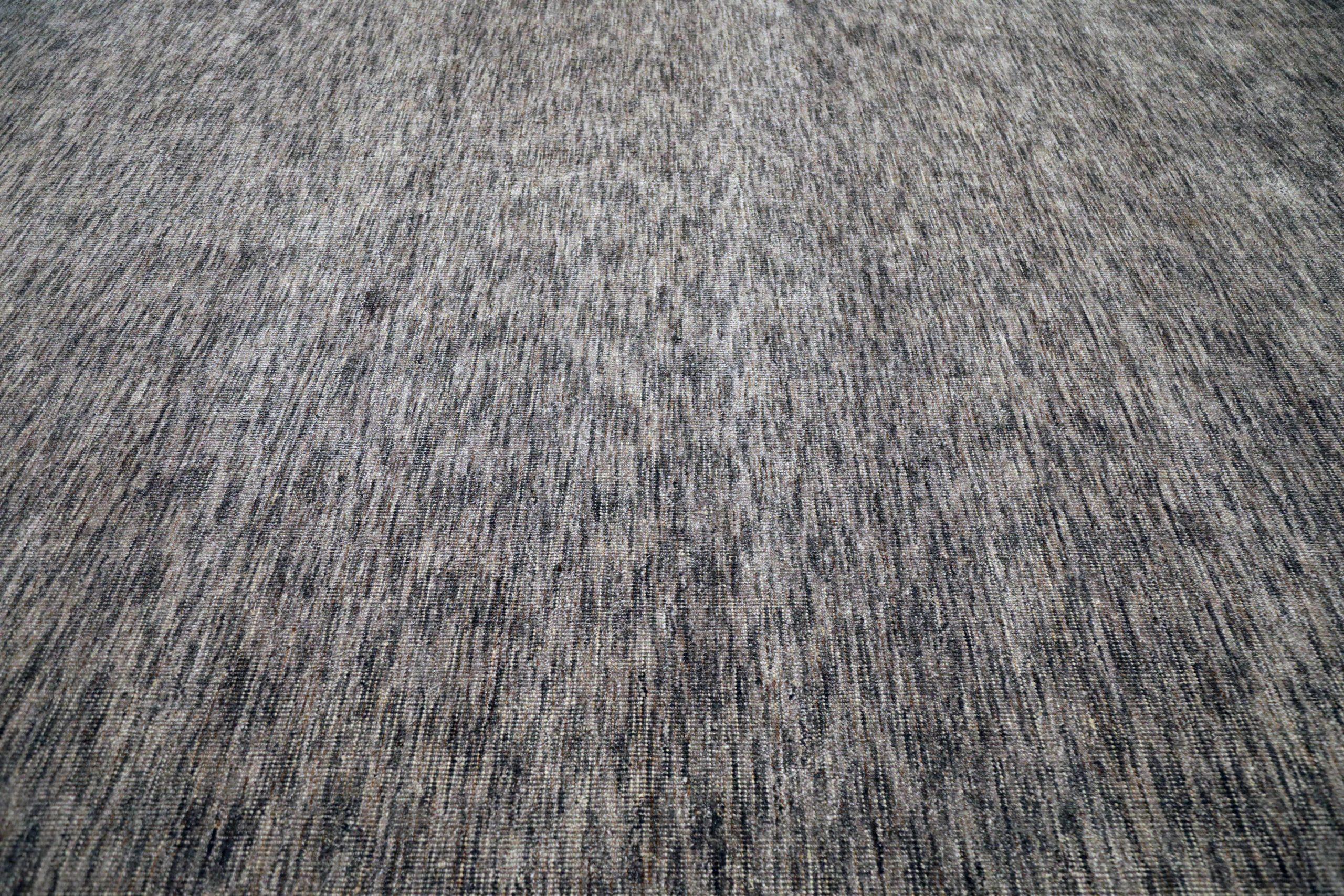 Modern India Solid Over Size Rug - Wool Brown Ivory Design - 93709 For Sale