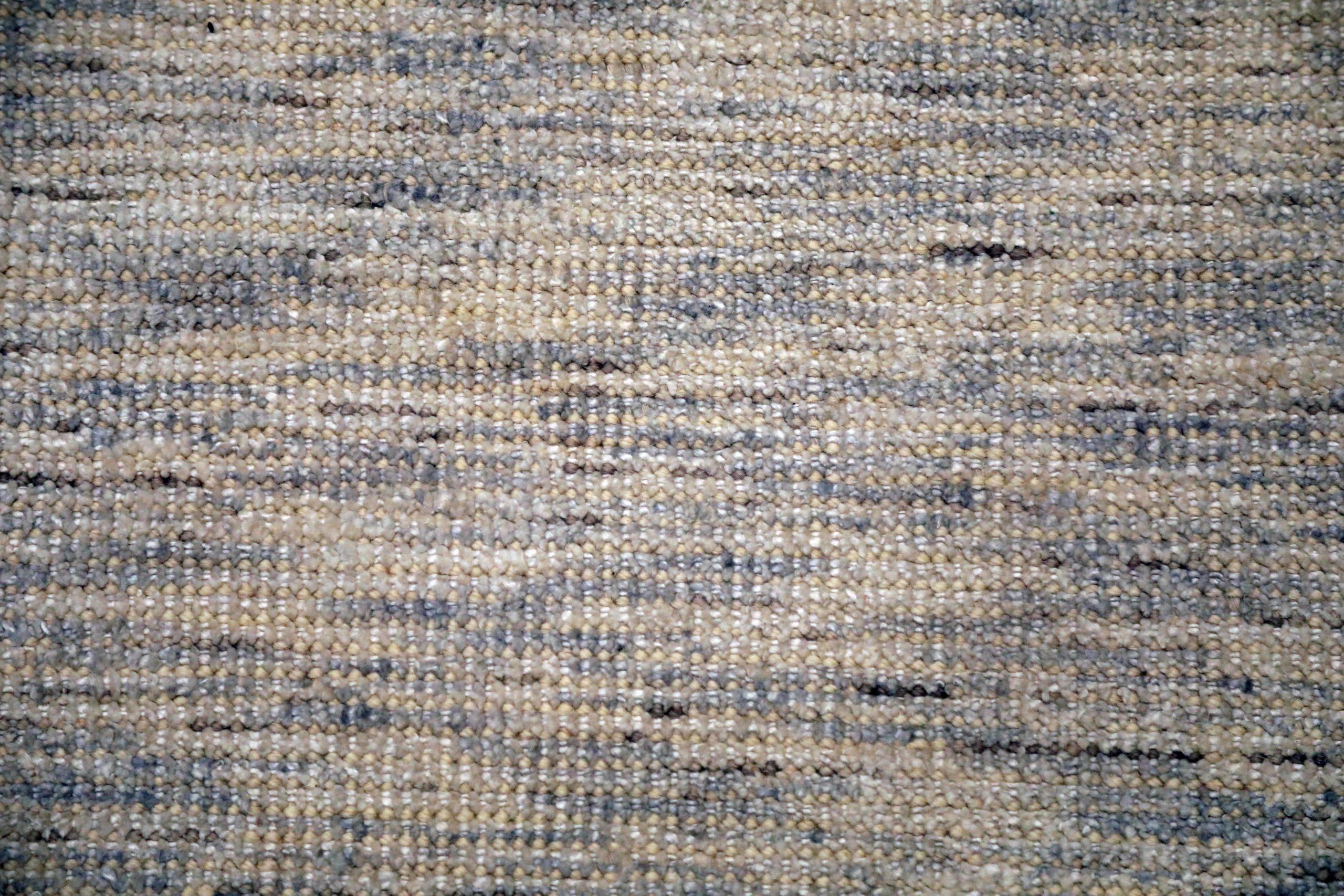 India Solid Over Size Teppich - Wolle Braun Elfenbein Design - 93716 im Zustand „Hervorragend“ im Angebot in Dallas, TX