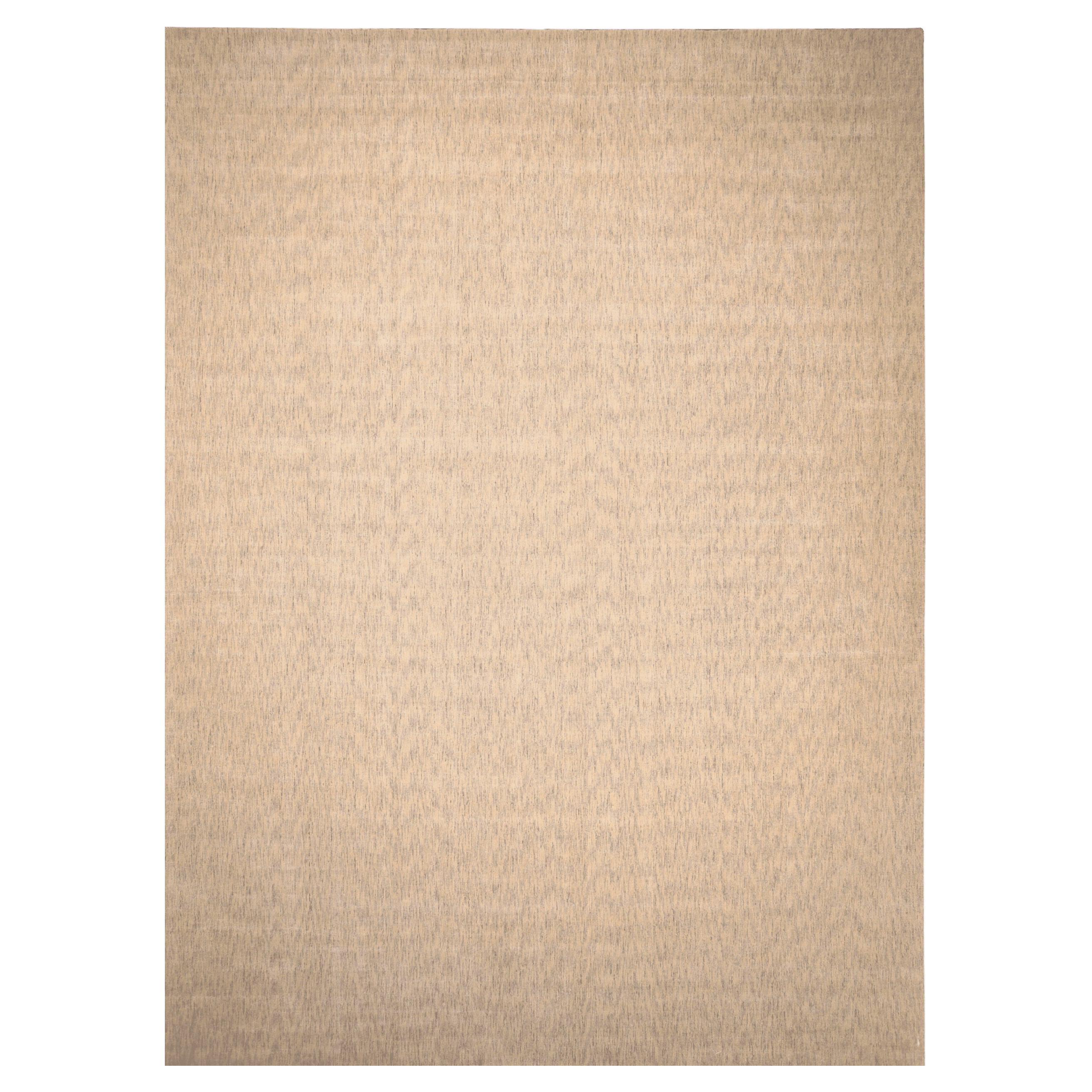 India Solid Over Size Teppich - Wolle Elfenbein Design - 93679